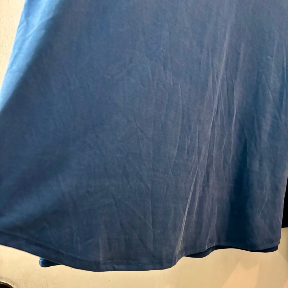 DKNY Teal Long-Sleeve Relaxed Pullover Round Neckline Deep V Cutout in Back - Picture 16 of 17